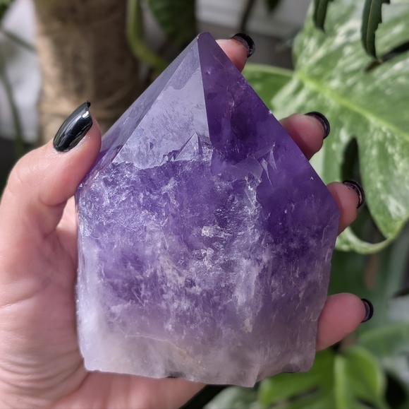 Other - Large Purple Amethyst Quartz Crystal Point Natural Spiritual Home Decor